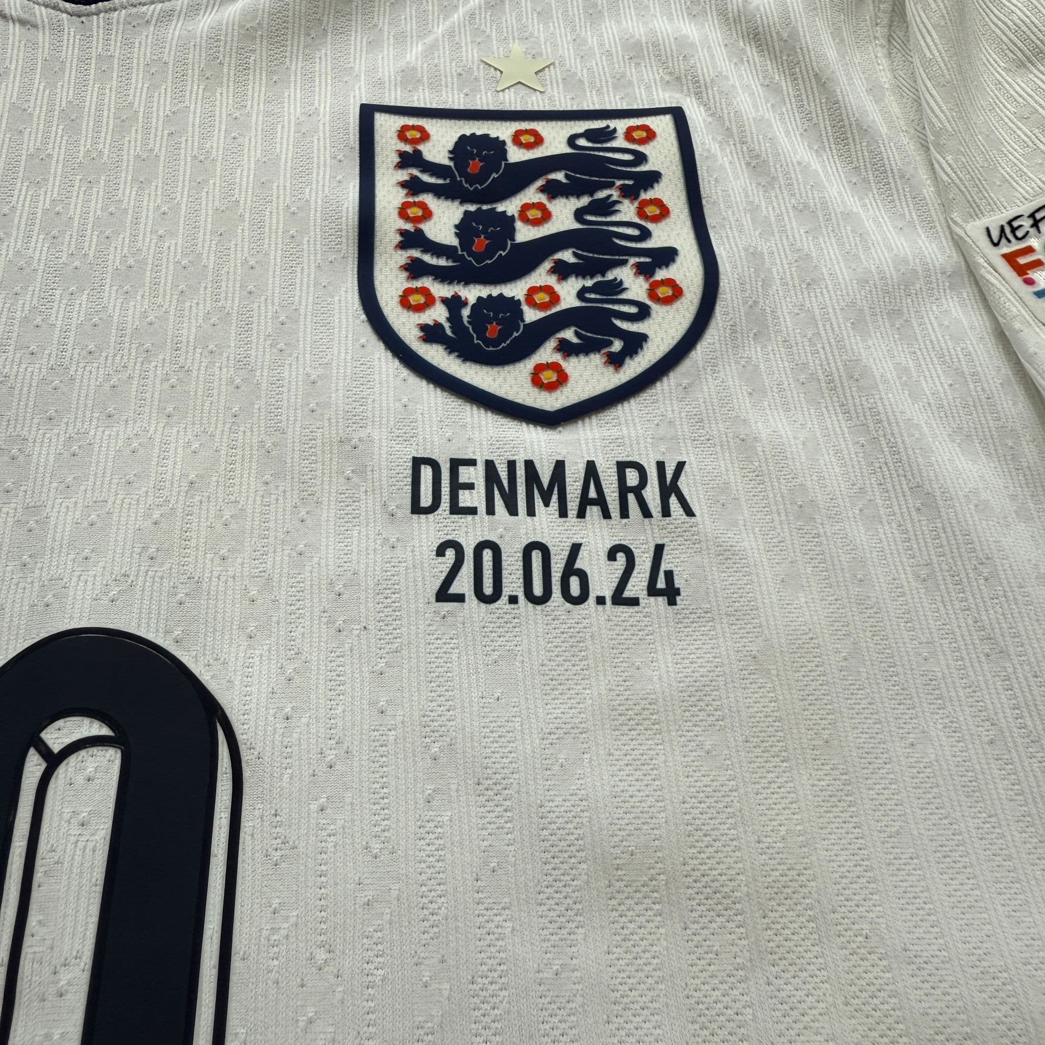 EURO 2024 Match Issued England Home Shirt - Jude Bellingham v Denmark - Image 7